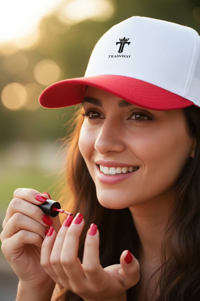 TrainWay White Crown Two Tone Cap